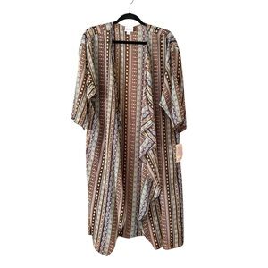Lularoe Shirley Boho Bohemian. Printed Sheer Kimono Cardigan NWT Size Medium